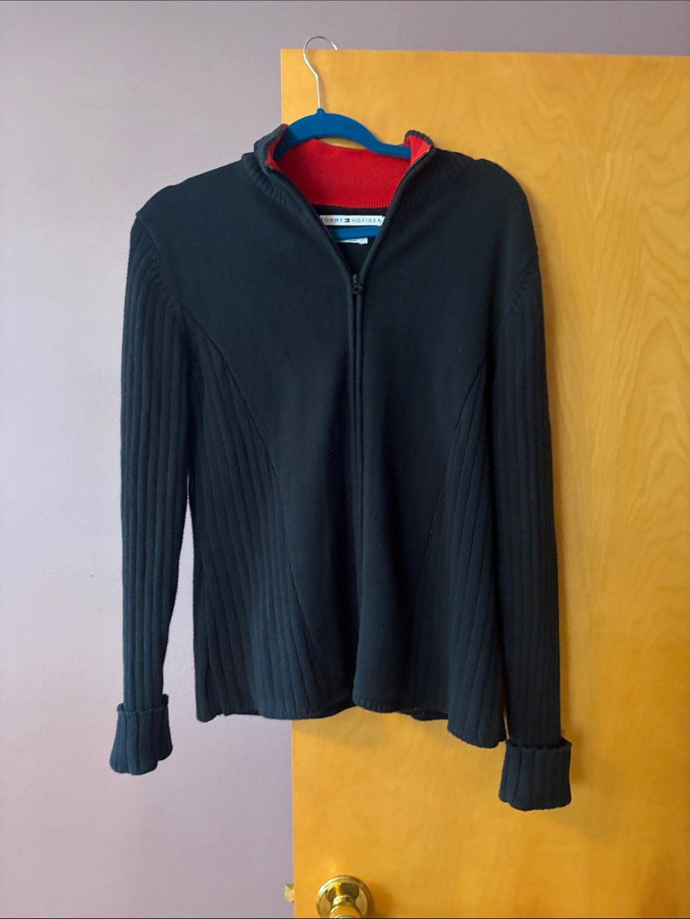 Tommy Hilfiger Zip Up Cardigan-100% cotton